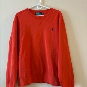 Ralph Lauren Men's Vibrant Orange Crewneck Sweater